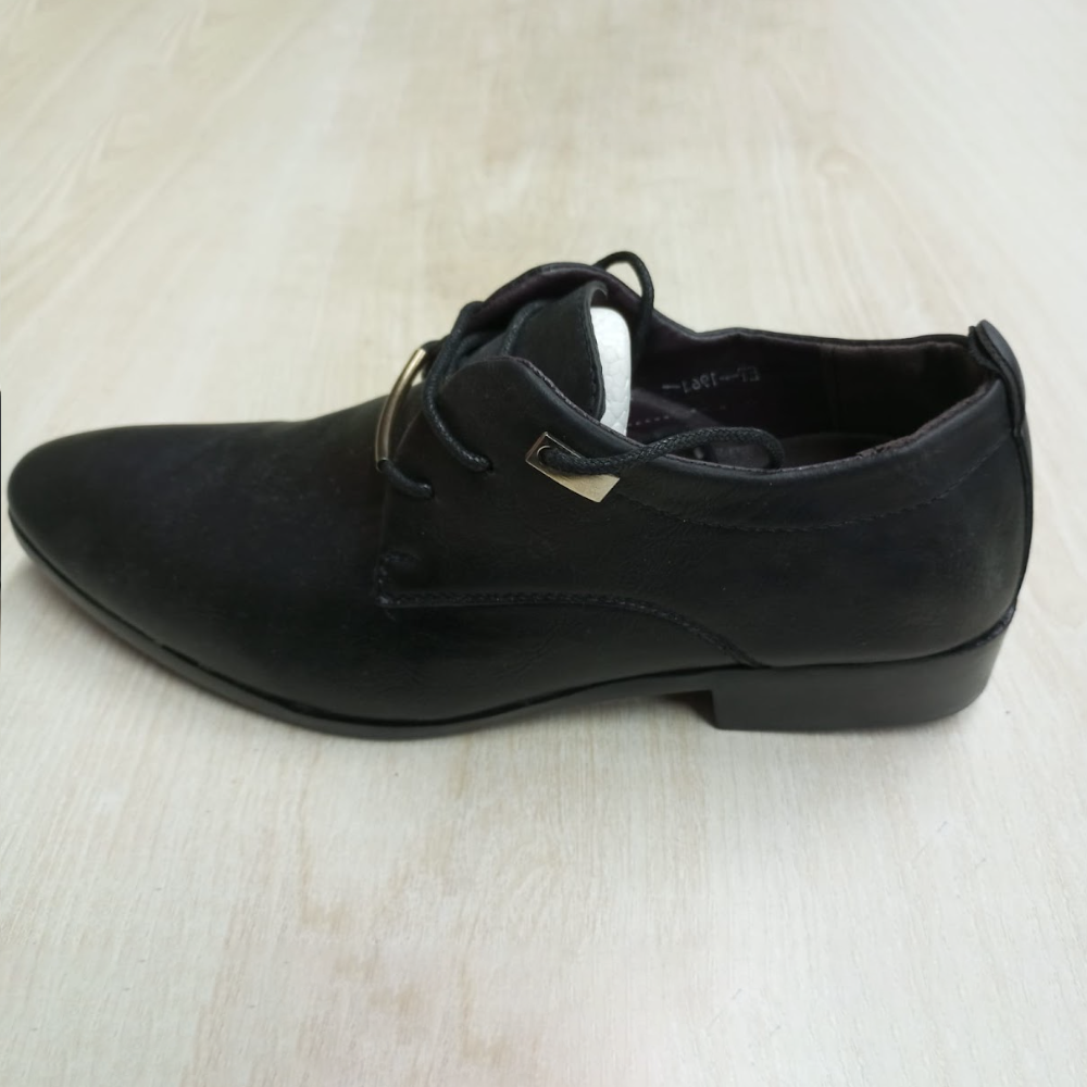 PU Leather Formal Shoes for Men - Black - F02
