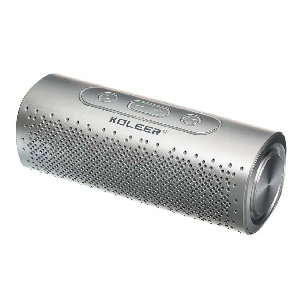 KOLEER S819 Wireless Bluetooth 5.0 Portable Speaker - Silver