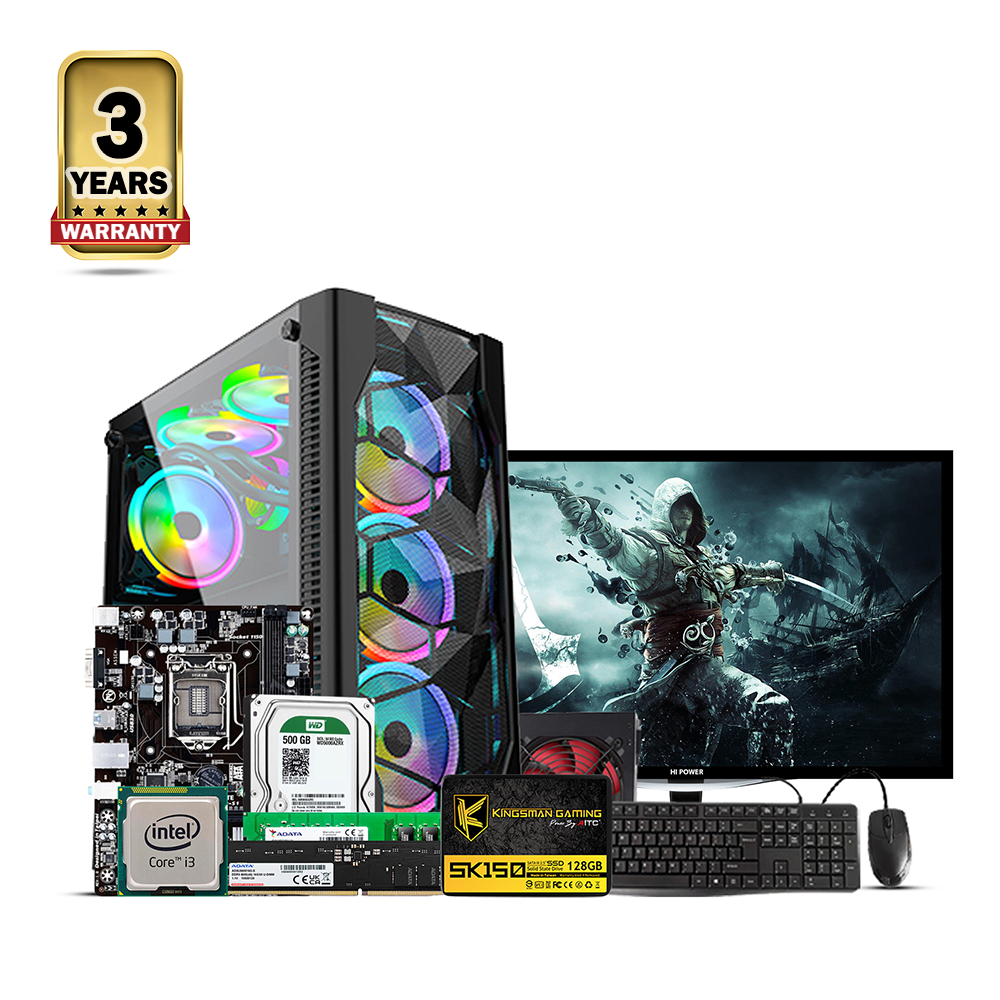 Intel Core I3 6th Generation 8gb Ram 128gb Ssd 19 Inch Monitor Rgb Desktop Computer 0805