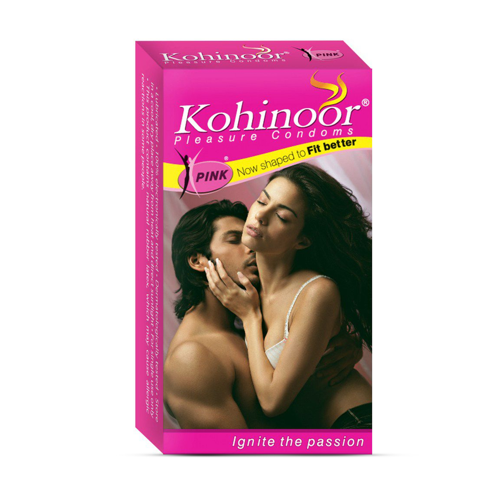Kohinoor Pleasure Condom Pink Better Fit - 10pcs