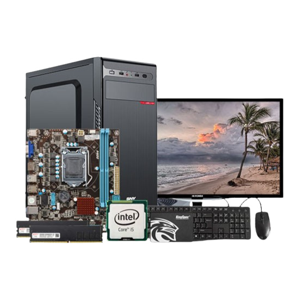Intel Core i5 - 8GB RAM - 128 GB SSD - Windows 10 with 19 Inch Full HD Monitor Desktop PC