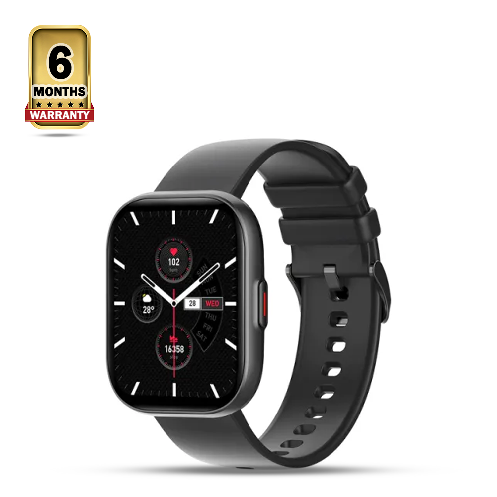 Colmi P68 Bluetooth Calling Smartwatch - Black 