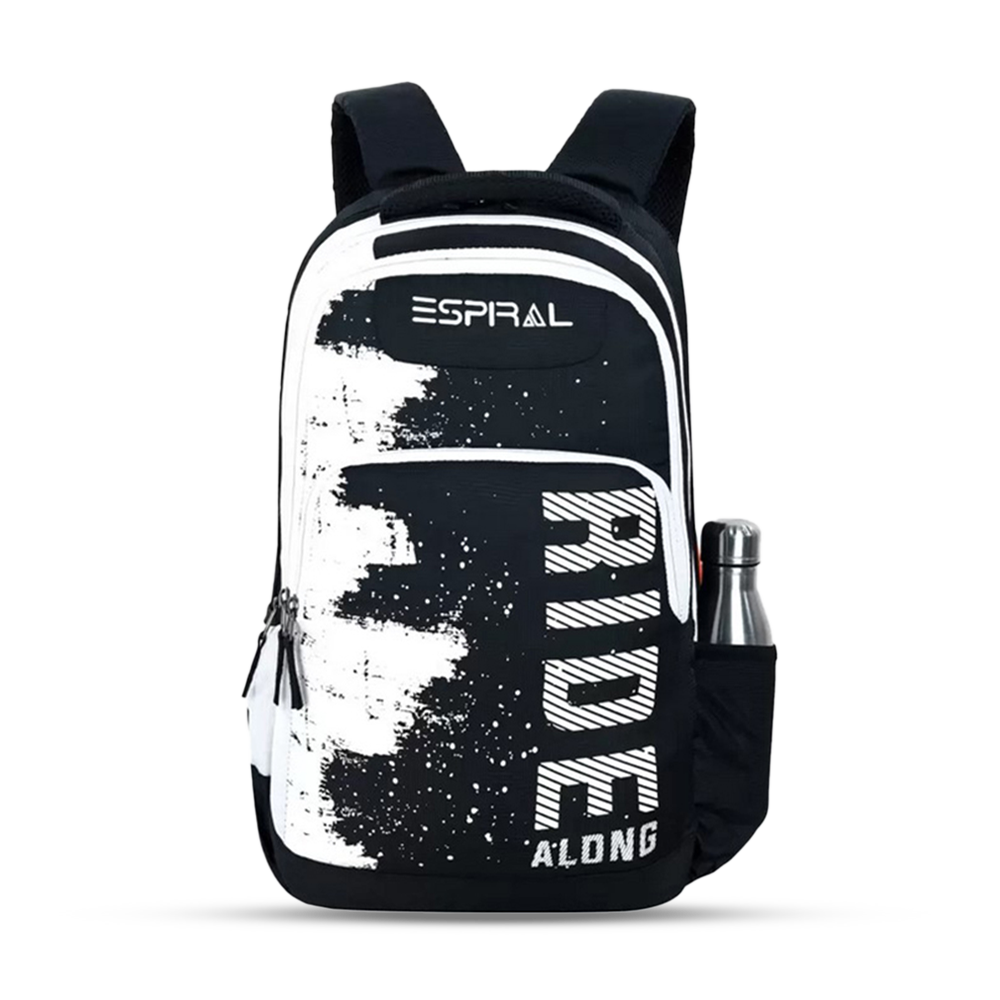 Espiral Dobby Nylon Eight Series Backpack For Unisex - White And Black - CD801W