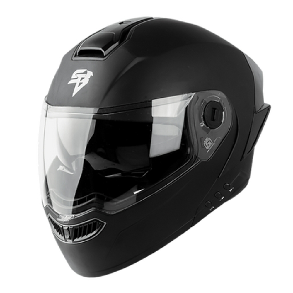 Steelbird SB8 Modular Full Face Bike Helmet - Black