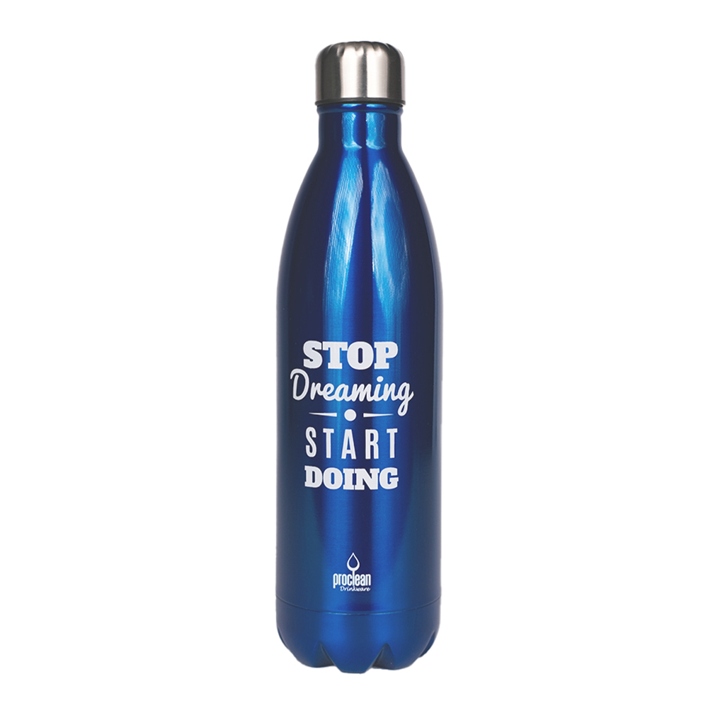 Proclean Sunshine SS Thermos Water Bottle - 1000ml - Blue - WB-1671