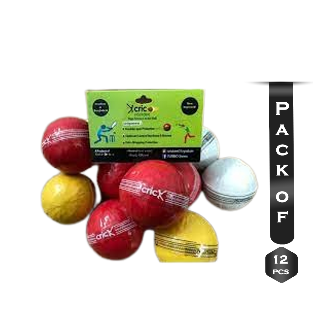 Pack of 12 Pcs CRICK Ready Made Tape Tennis Ball 