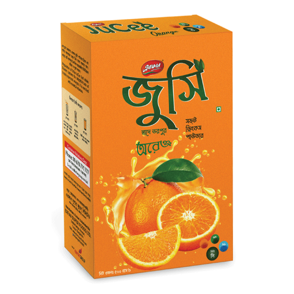 Erfan Orange Flavoured Jucee Drink Powder - 500gm