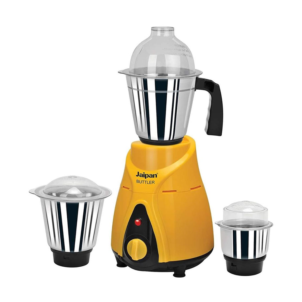 Jaipan Blender Grand Master Mixer Grinder - 850Watt - Silver and Yellow 