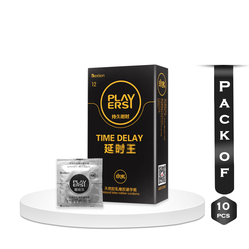 Pack of 10 Pieces Players Extra Time Ribbed and Dots Condoms