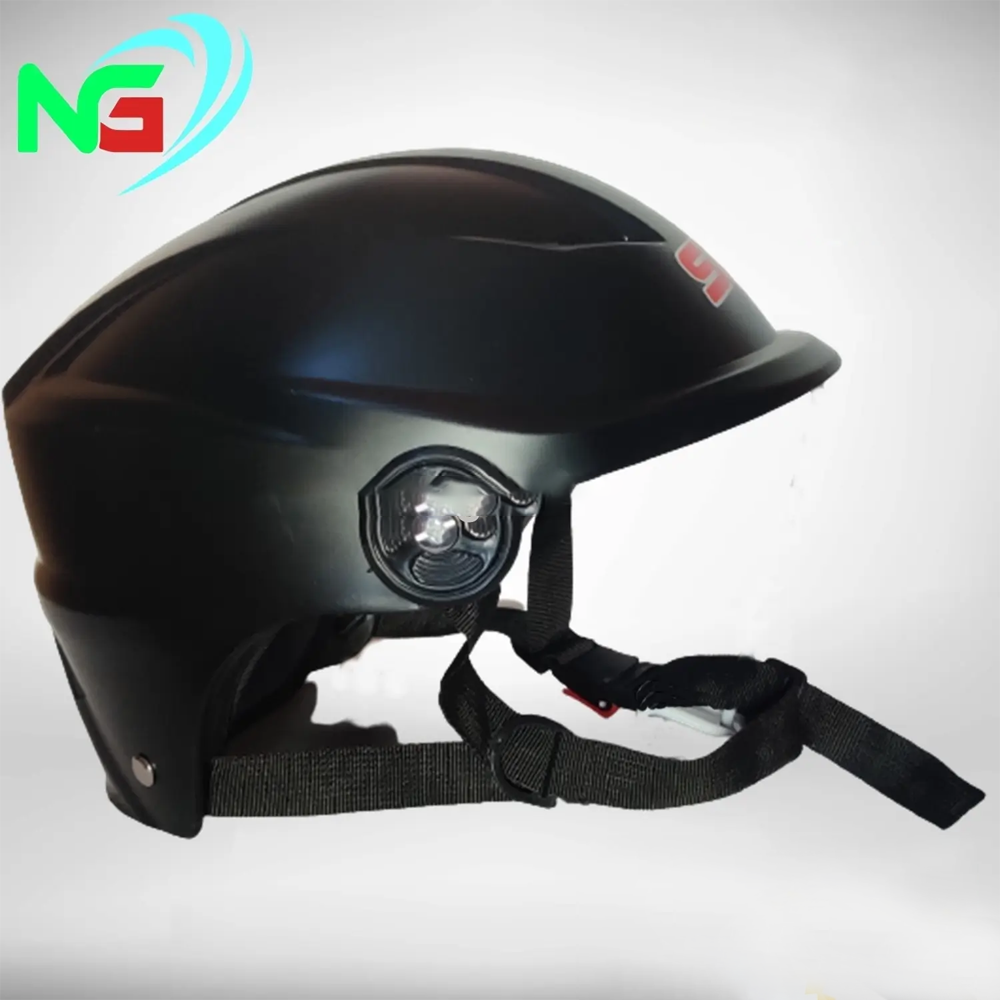 SFM Motorcycle Cap Helmet - Matt Black