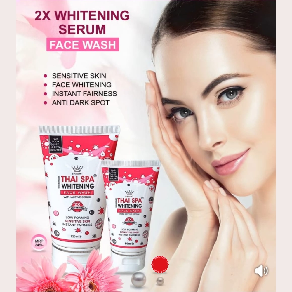 Thai Spa Whitening Face Wash With Active Serum - 90ml