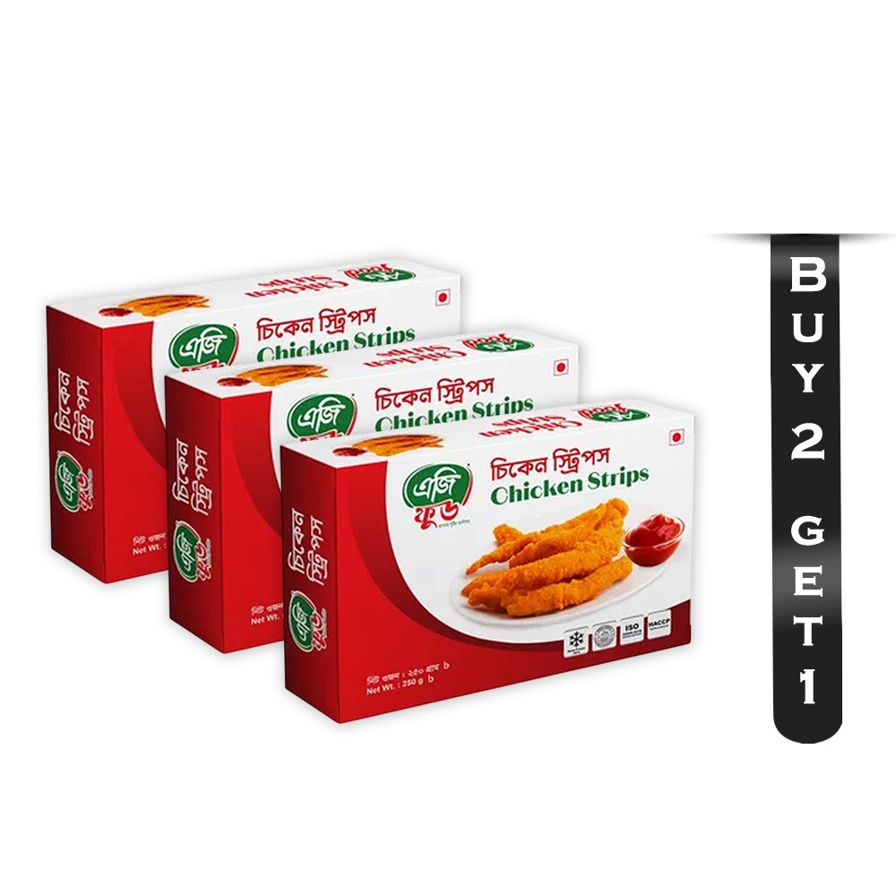 Buy 2 Get 1 AG Food Chicken Strips - 250gm