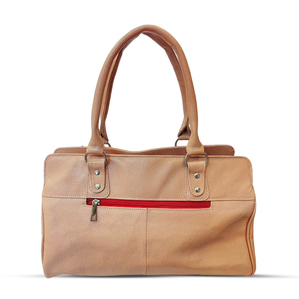 Reno Leather Hand Bag For Women - Light Brown - 102