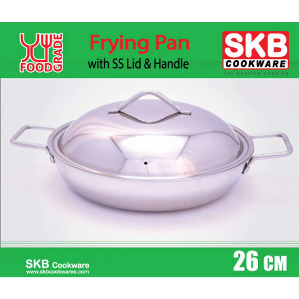 Frying Pan With SS Lid And Handle - 26 cm - FP 2008