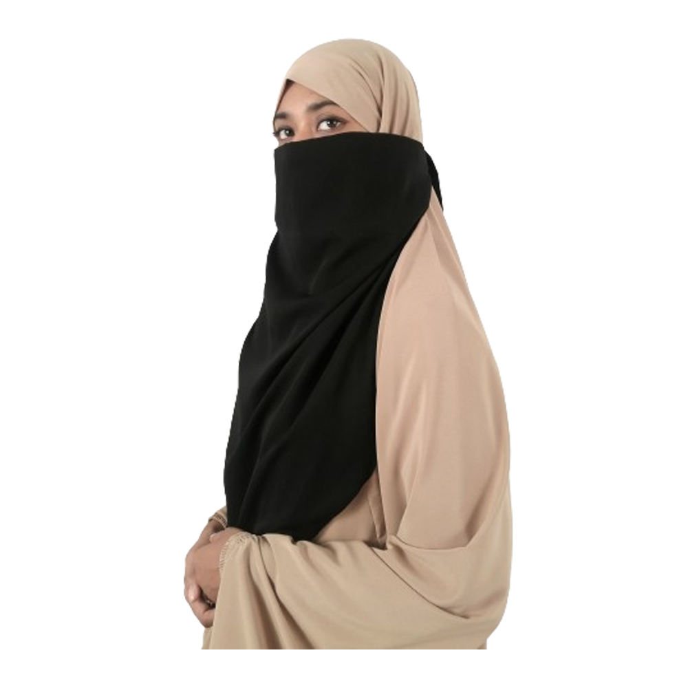 Nose Niqab For Women - Black