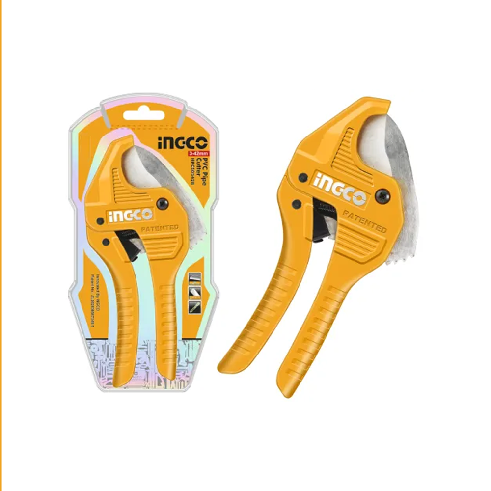 Ingco HPCS05428 PVC Automatic Open Pipe Cutter - Yellow