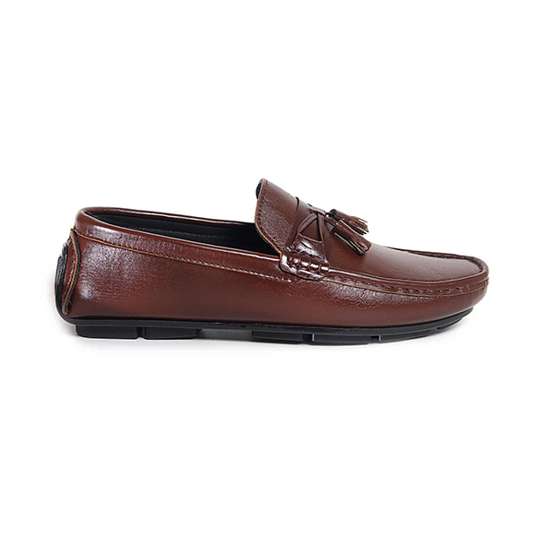 Zays Leather Trendy Loafer For Men - Chocolate - SF74