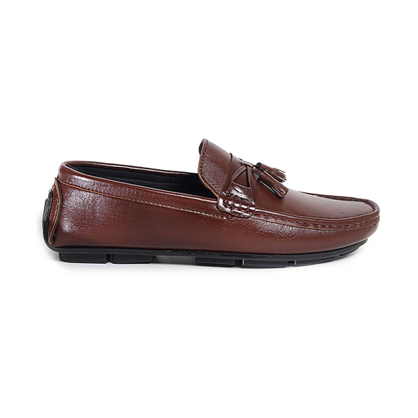 Zays Leather Trendy Loafer For Men - Black - SF74