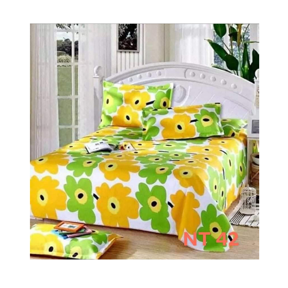 King Size Cotton Panel Bedsheet - NT-42 - Multicolor