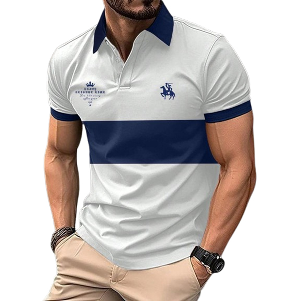 Pique Cotton Polo For Men - Multicolor - PT-F14