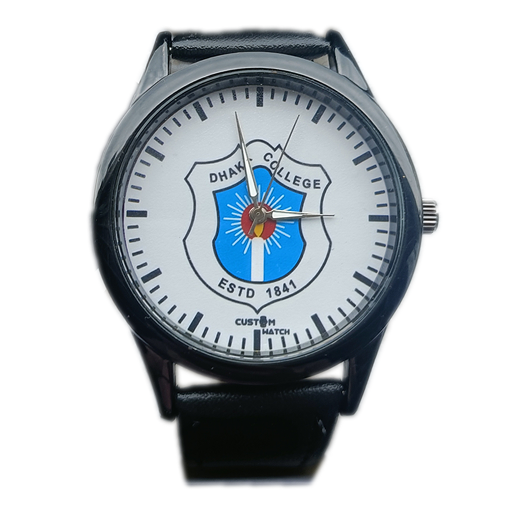 Dhaka College Stainless Steel Watch For Men - White and Black