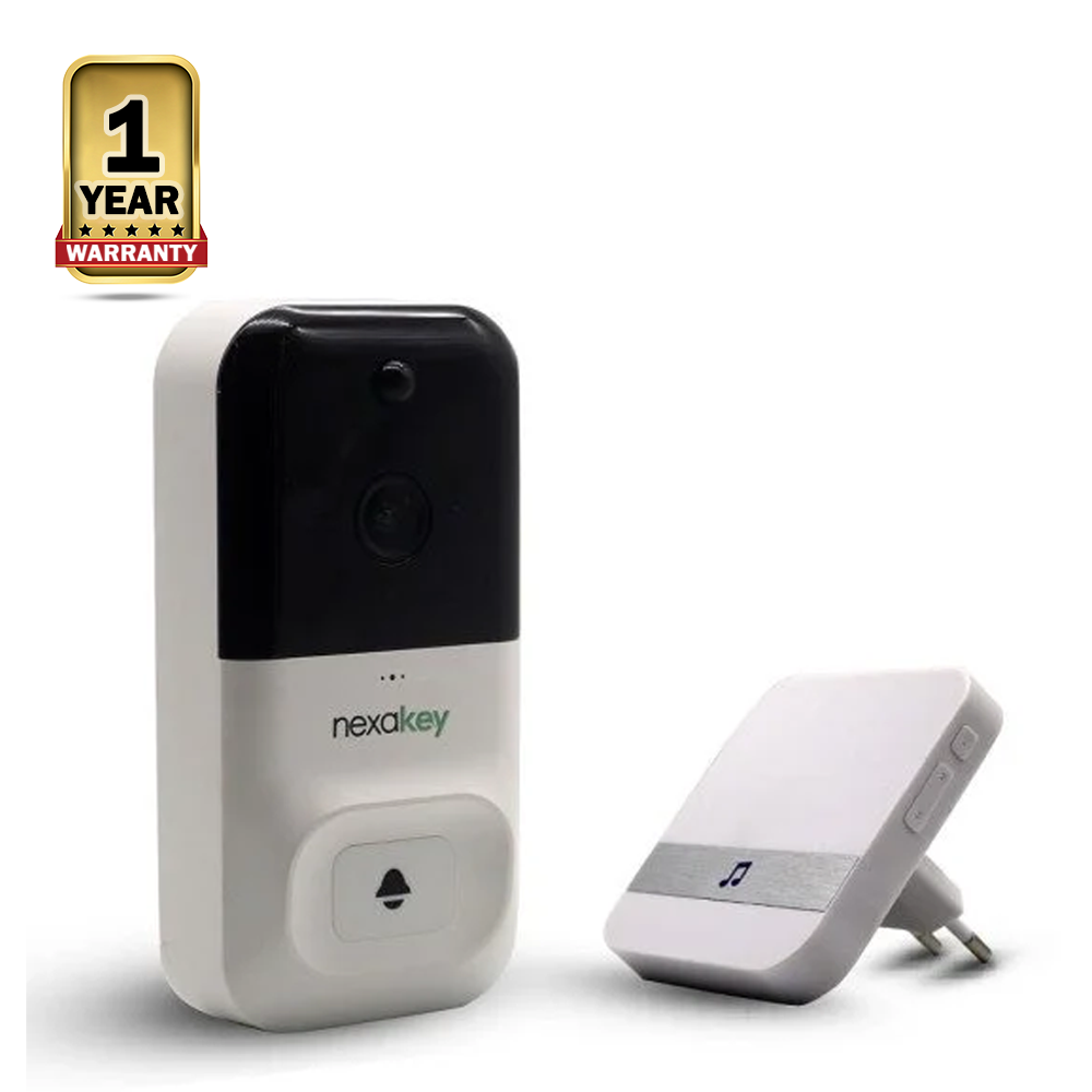 Nexakey TM-D1 Wi-Fi Video Doorbell - White And Black