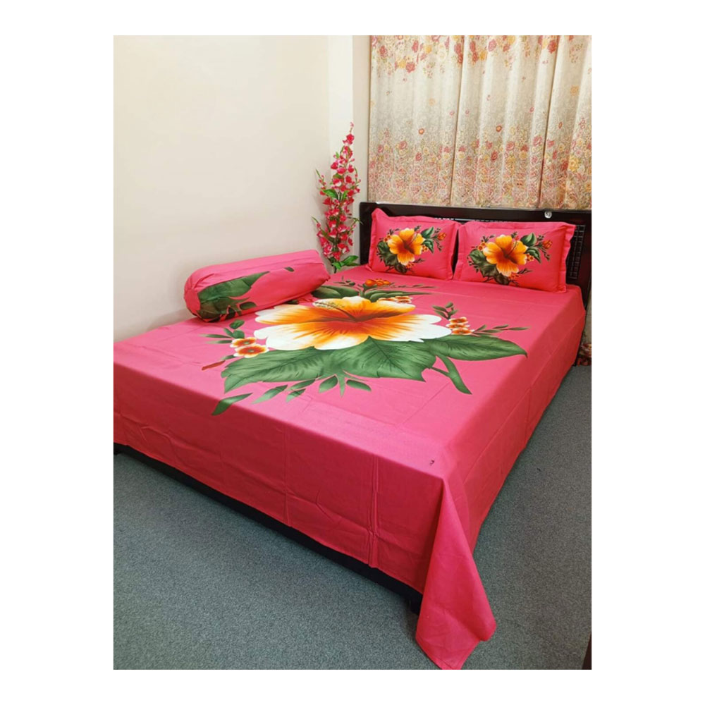 Cotton Bedsheet with Pillow Covers - king Size - 2502060