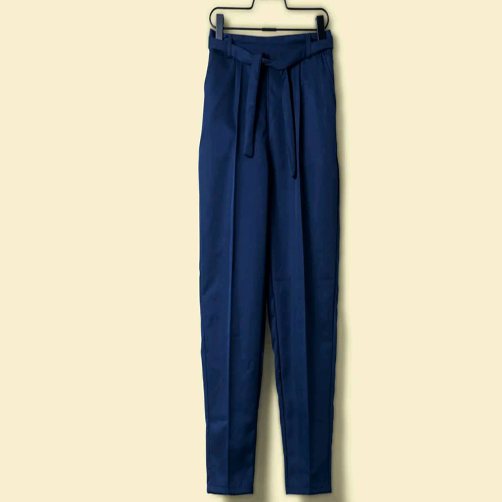 Cotton Western Regular Fit Formal Pant For Women - Navy Blue