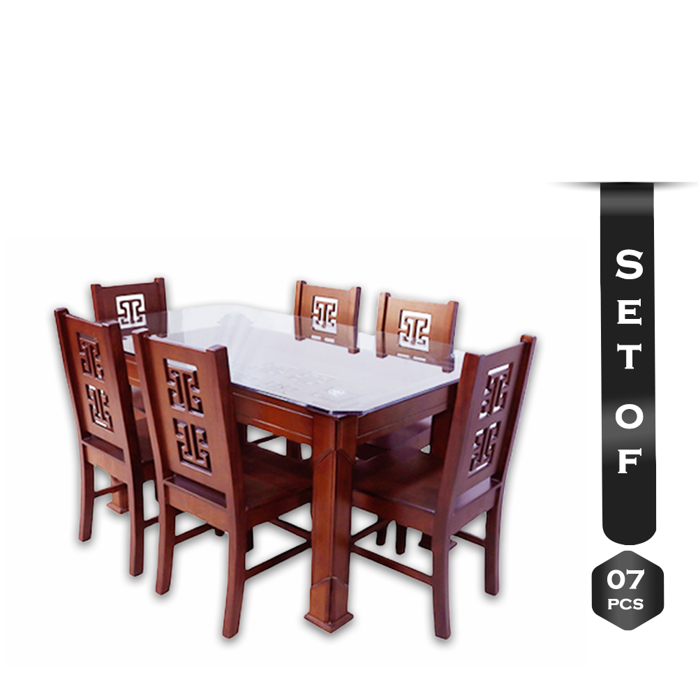 Set of 7 Blade Model 6 Chair Dining Set - EF-dining-6Ch-03