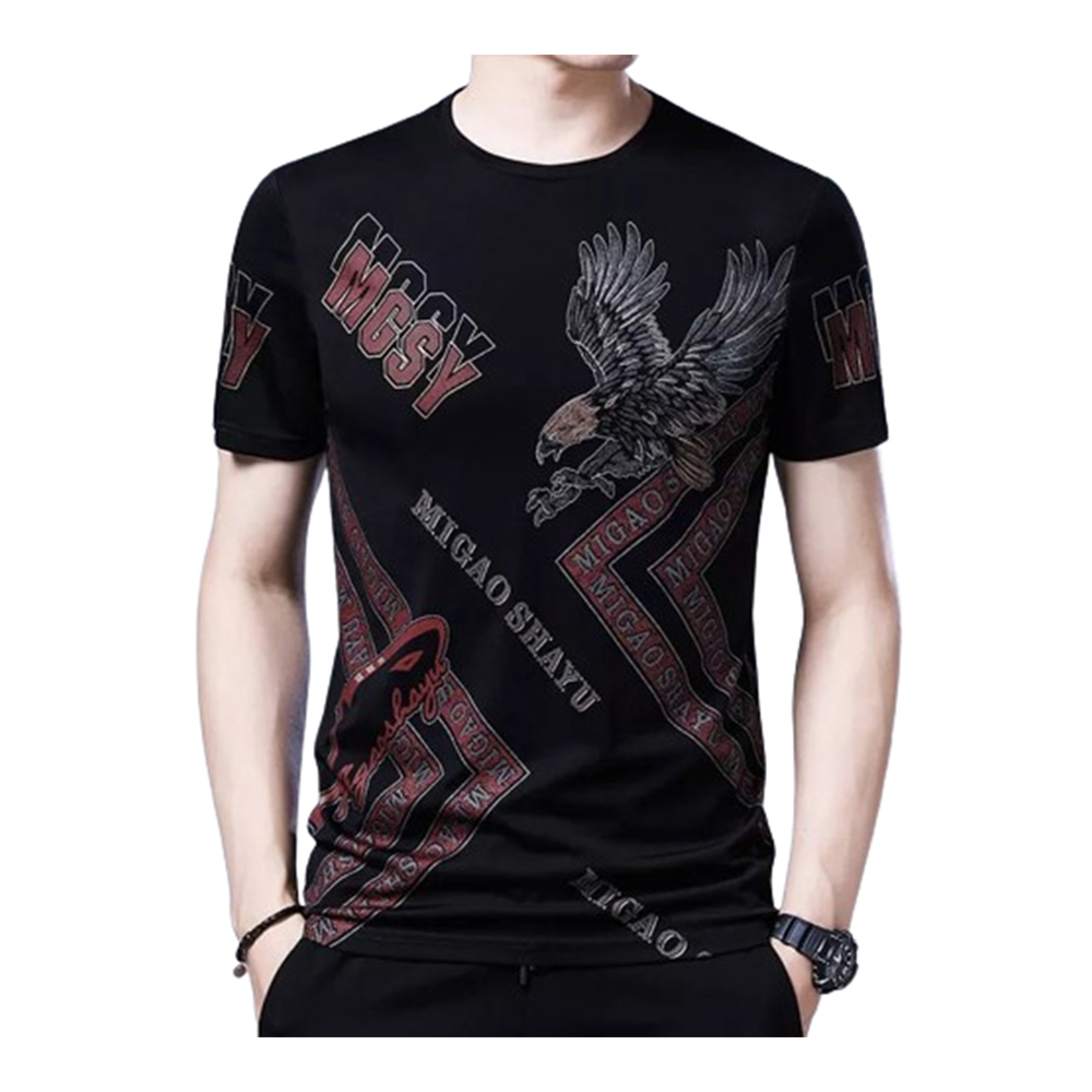 PP T-Shirt For Men - Black - TS-87