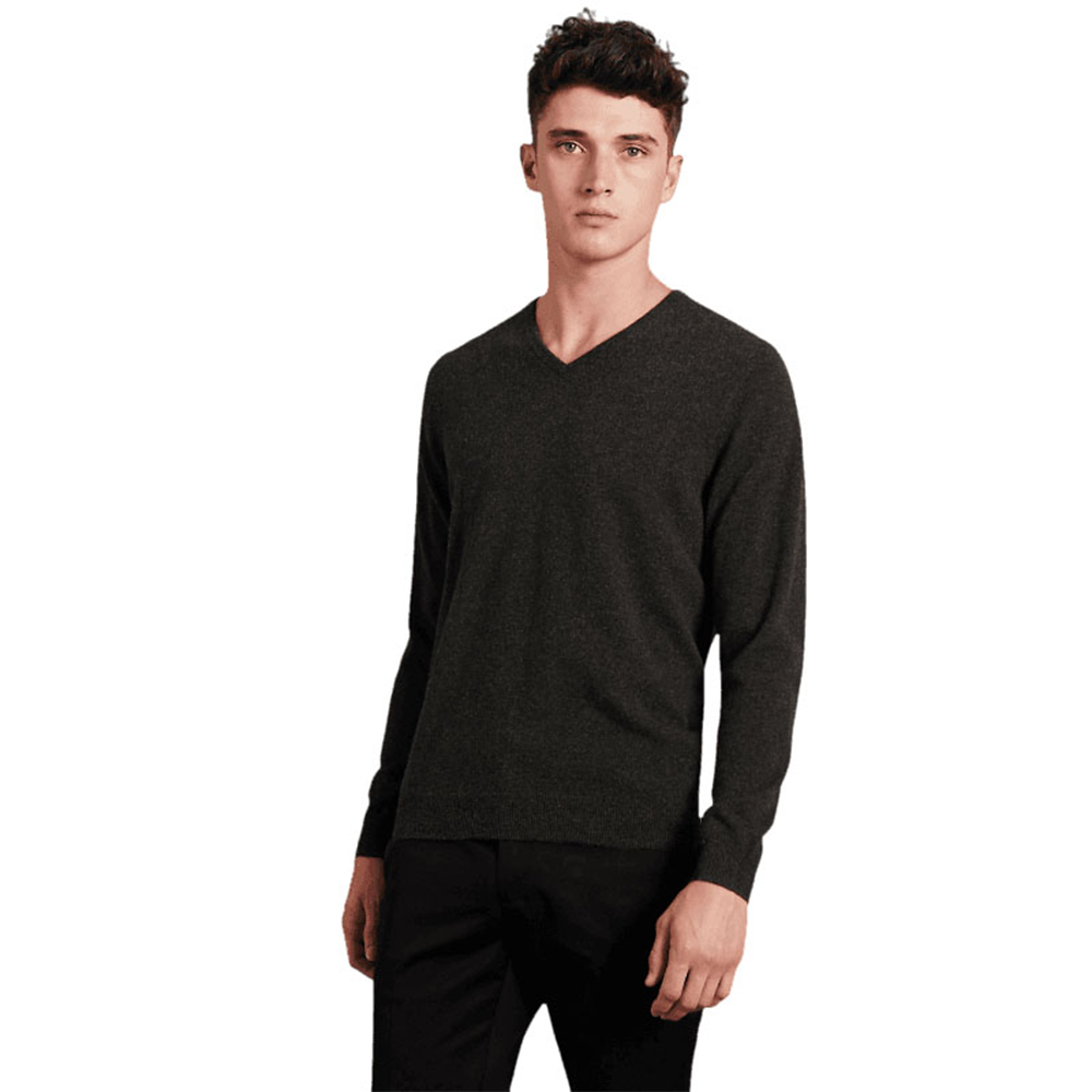 Deep v outlet neck sweater mens