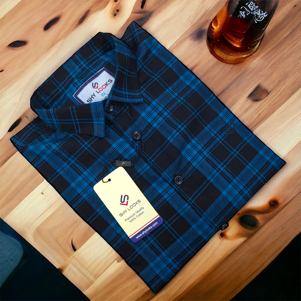 Cotton full Sleeve Check Shirt For Men - Multicolor - OP610