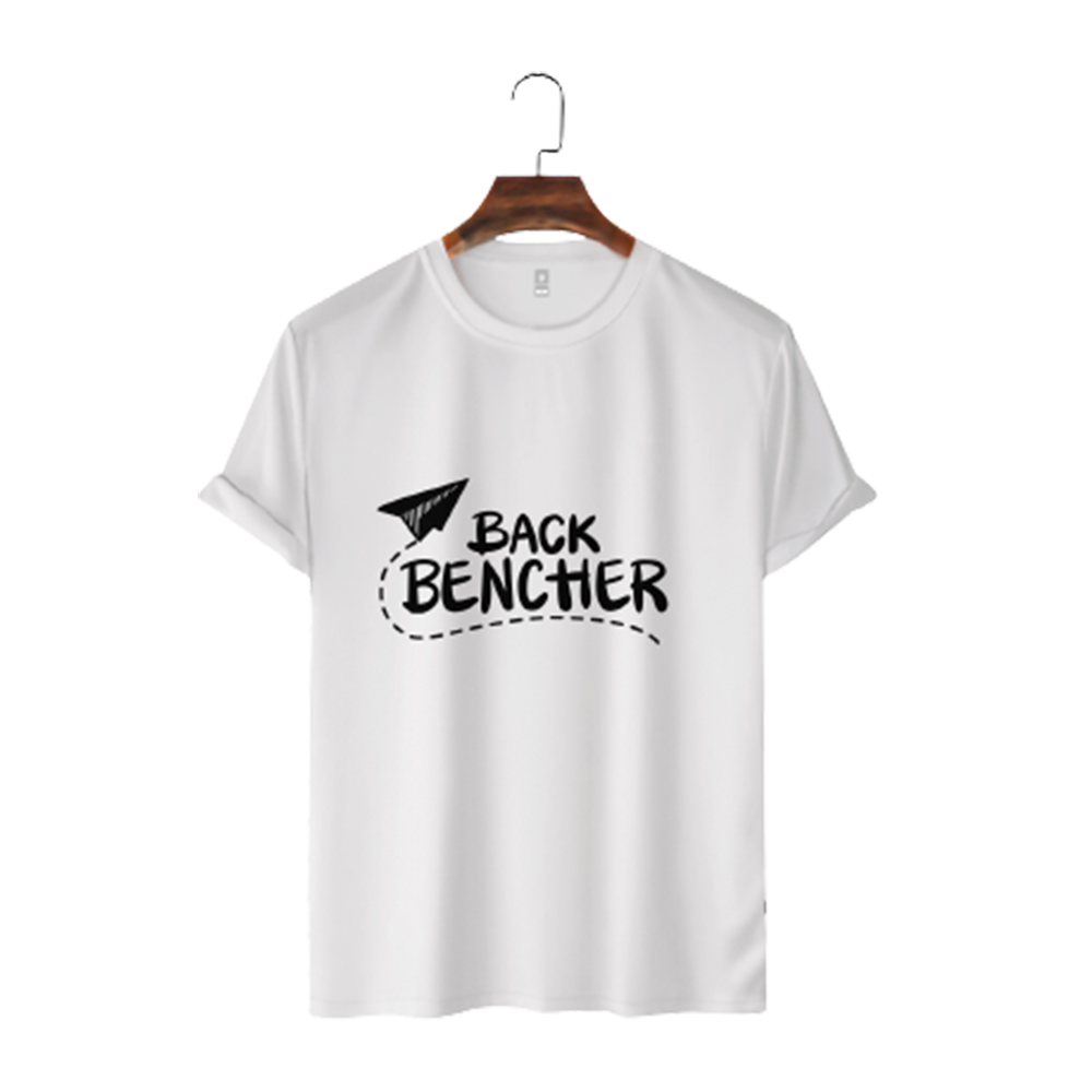 Cotton Half Sleeve T-Shirt For Men - White - TS-208