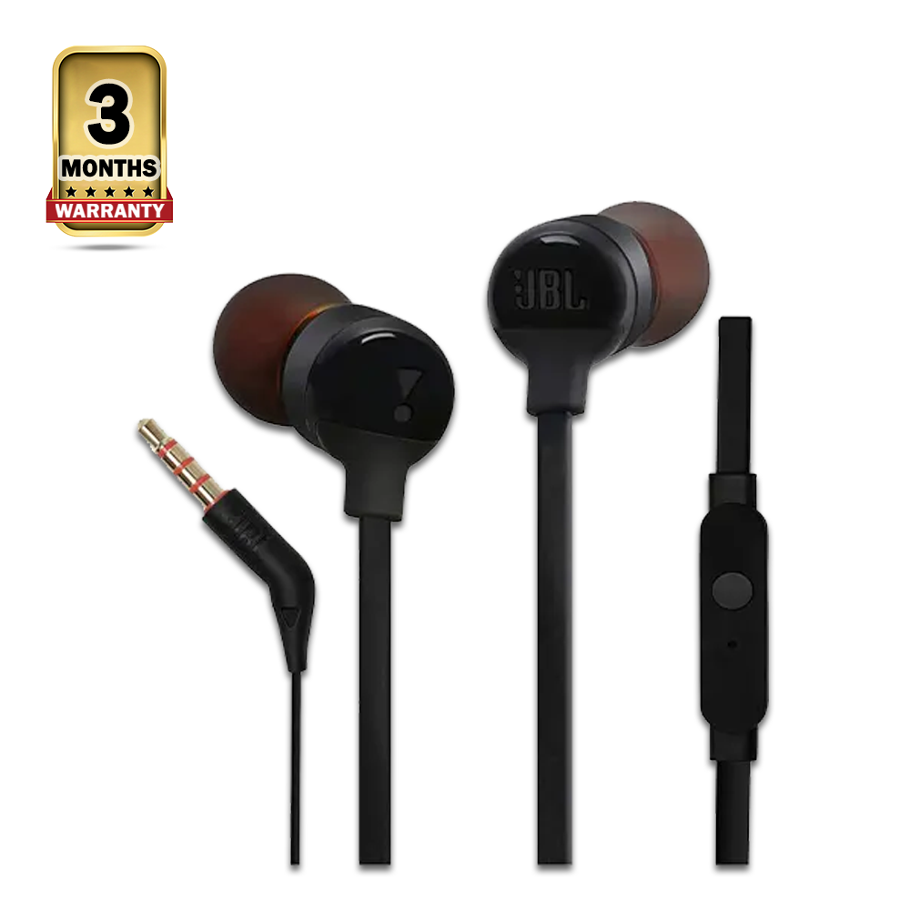 JBL TUNE 110 In-Ear Headphones - Black