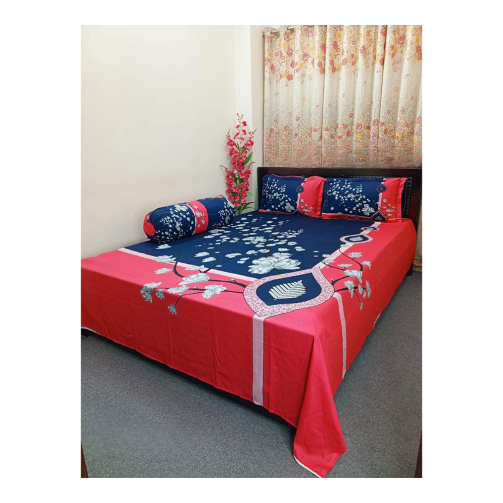 Cotton Bedsheet with Pillow Covers - king Size - 2502048