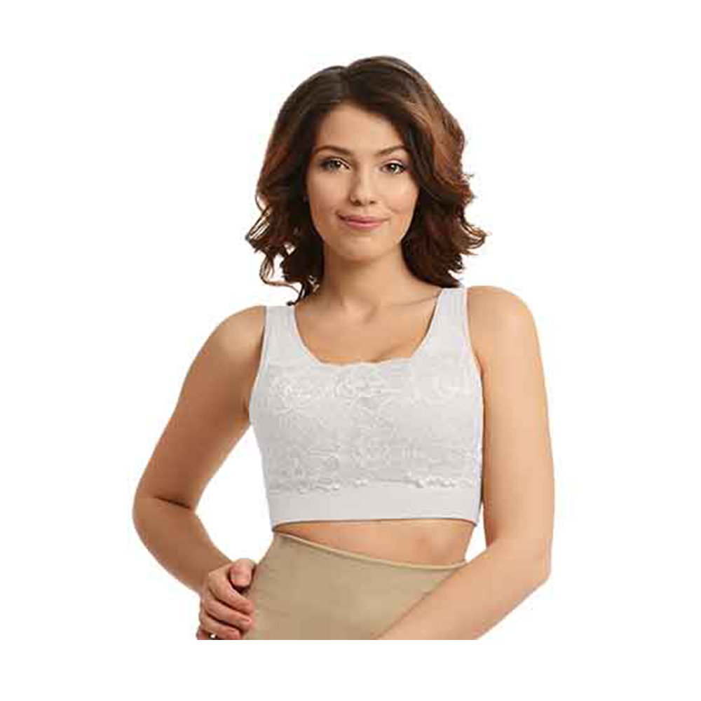 Sankom Support And Posture Classic Bra With Lace for Women	- White - SAN074CWH 