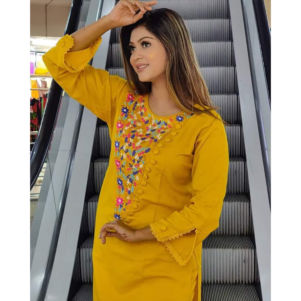 Neck design for yellow on sale kurti