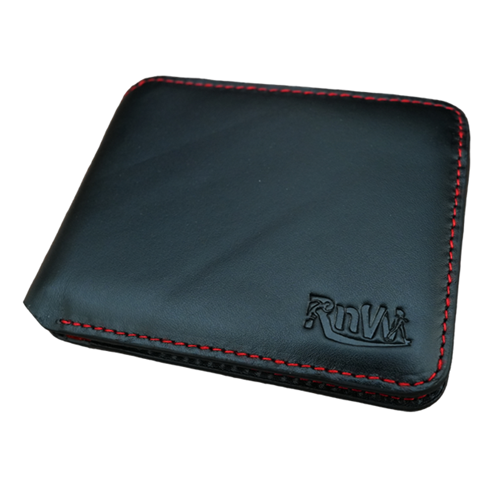 Rnw Leather Slim Wallet For Men - Black - RIM-CP-010-BL