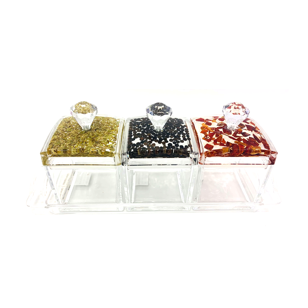 Acrylic F3465B Jam Jar - 3Pcs