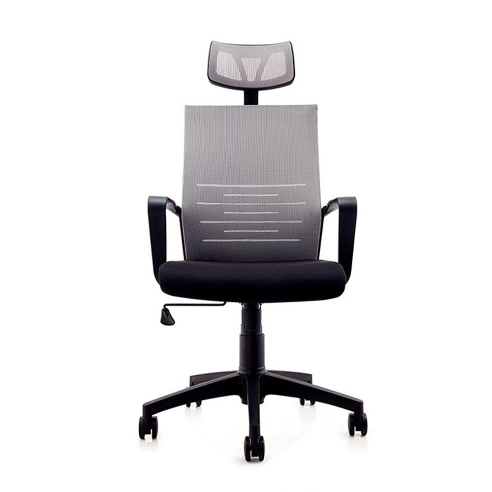 Fabric and Plastic Executive Office Chair JZ-OF-114 - Gray and Black