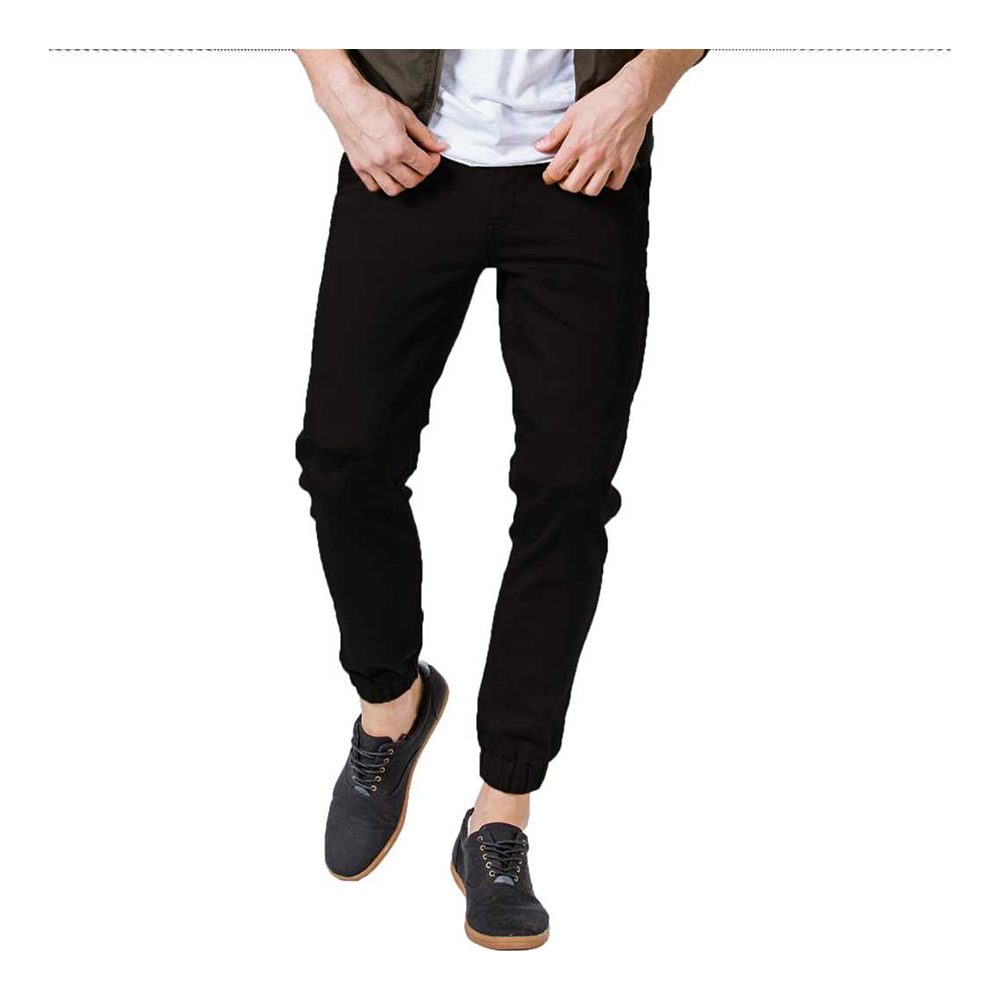 Cotton Semi Stretch Denim Jeans Pant For Men - Deep Black - NZ-13023