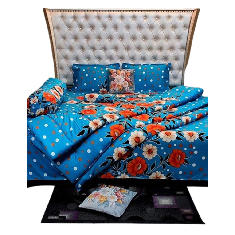 Combo of 5Pcs Twill  Cotton Comforter Set - Multicolor - CFS-233