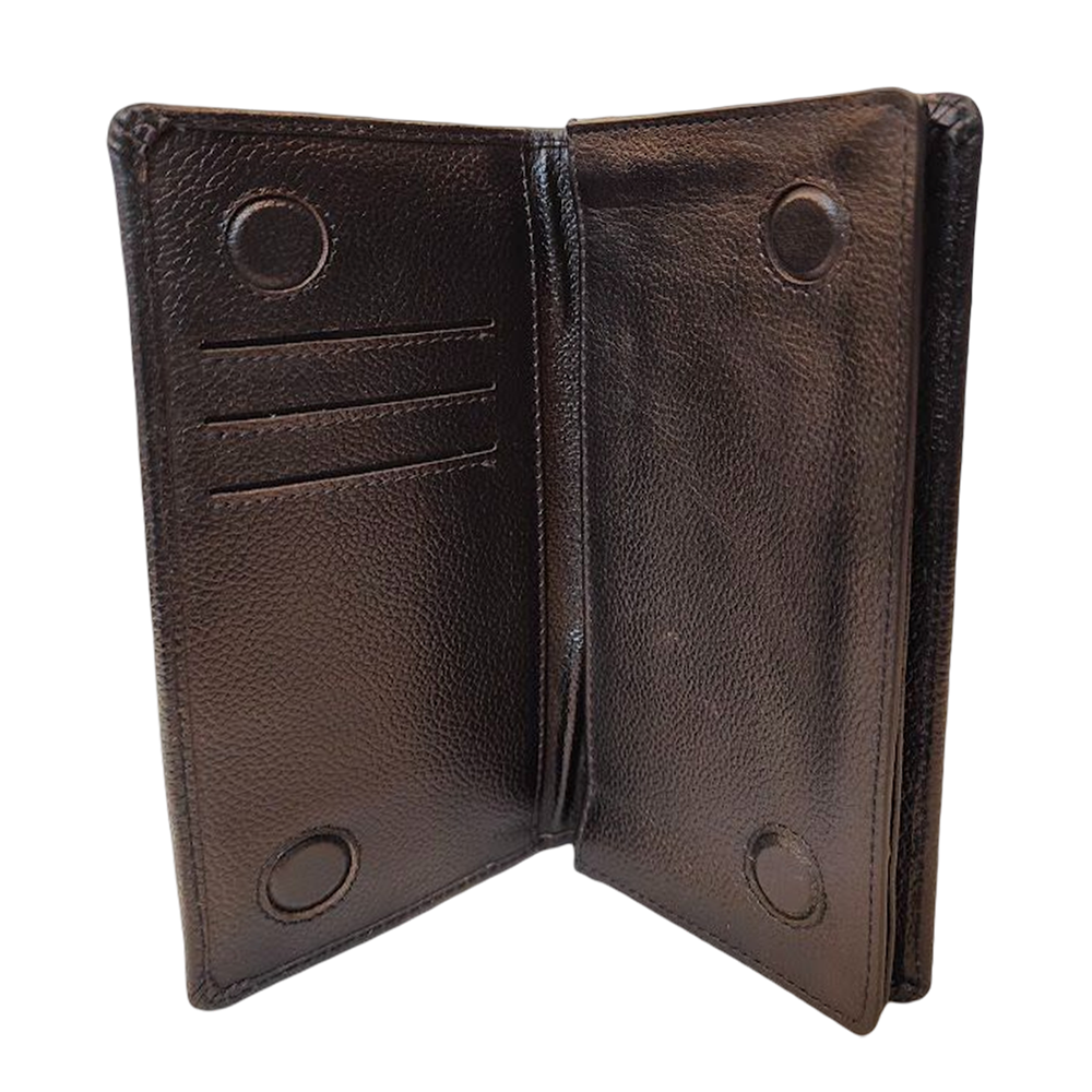 Reno Leather Mobile Wallet For Men - Chocolate - 202