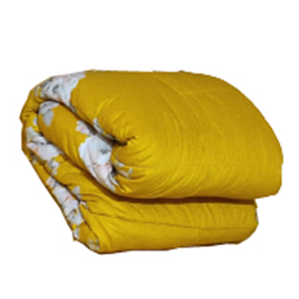 Twill Cotton King Size Comforter - Yellow - CT-21