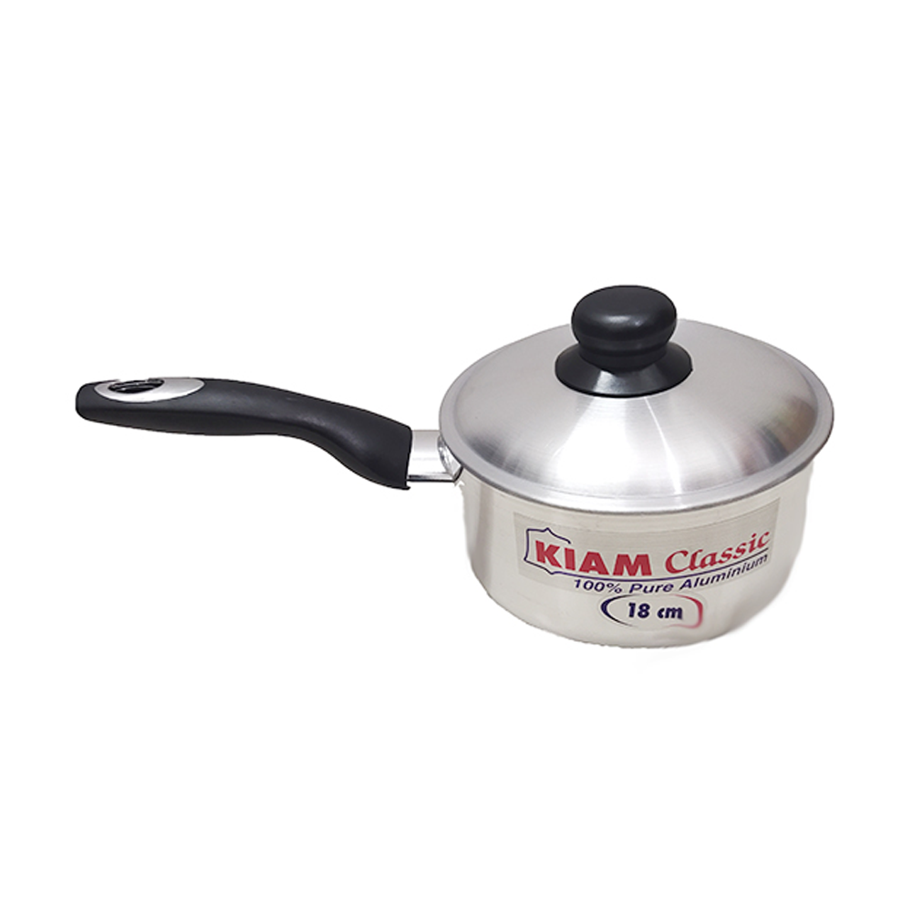 Kiam Aluminium Milk Pan with Lid - 18 cm