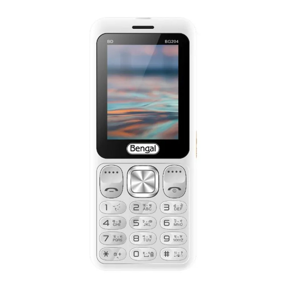 Bengal BG204 Bd Dual Sim Feature Phone - White 