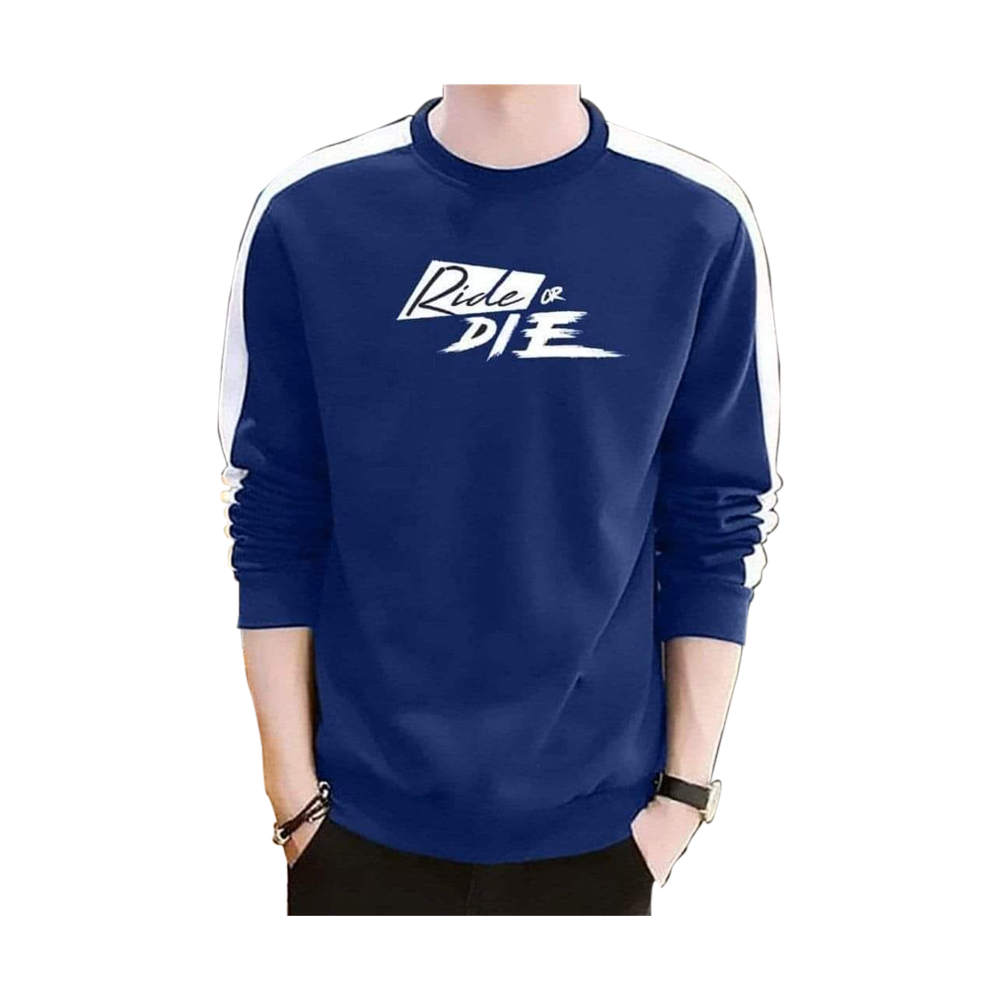 Fashionable Sweat Shirt - TS-12 - Blue And White