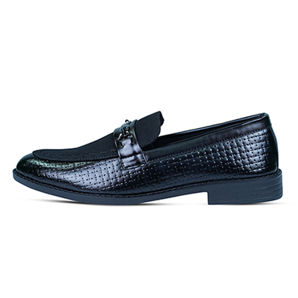 PU Leather Tassel Loafer For Men - Black - T7