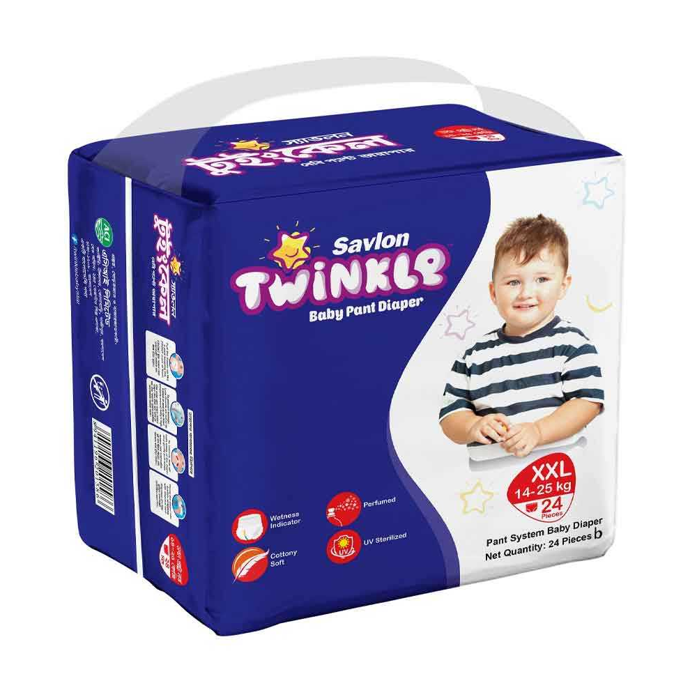 Savlon Twinkle Pant Diaper XXL - 14-25Kg - 24 Pcs