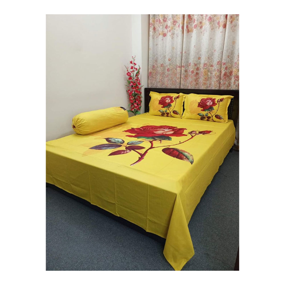 Cotton Bedsheet with Pillow Covers - king Size - 2502055